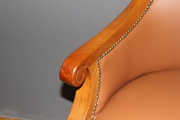 Cherry and Leather Desk Chair from Epoch-BCR-1150577