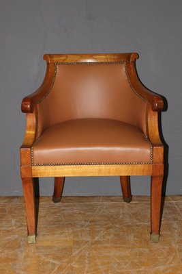 Cherry and Leather Desk Chair from Epoch-BCR-1150577