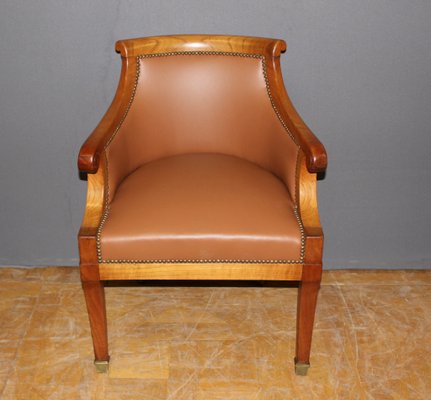 Cherry and Leather Desk Chair from Epoch-BCR-1150577