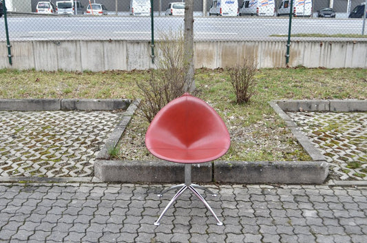 Cherry Red Model Fiorile Swivel Chair from Fasem