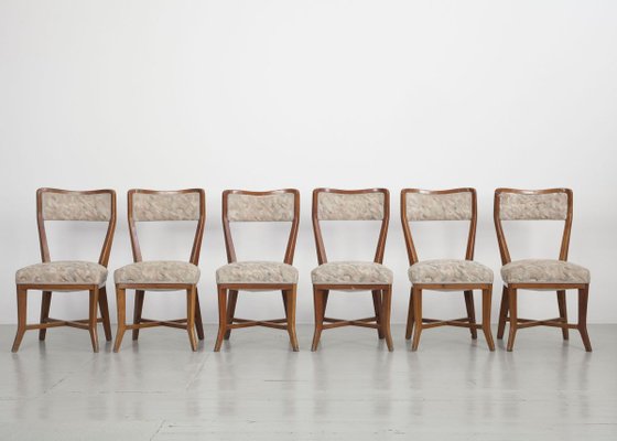 Cherry Wood Dining Chairs by Melchiorre Bega for Bega Bologna , 1950s, Set of 6-AA-825803