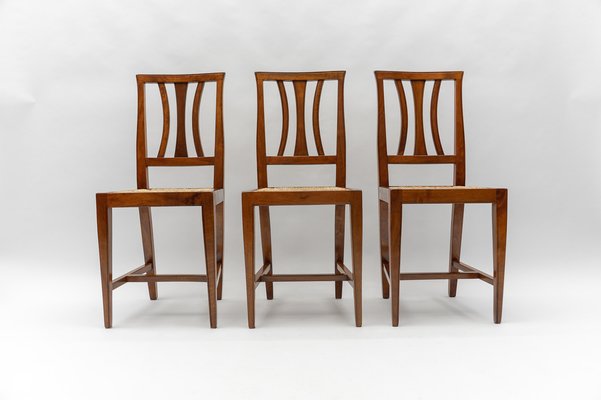 Cherry Wood Dining Room Set, Spain, 1960s, Set of 4-KQB-1791890