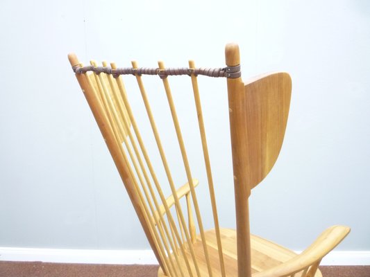 Cherry Wood Wingback Chair by Albert Haberer for Fleiner, 1940s-UG-1343647