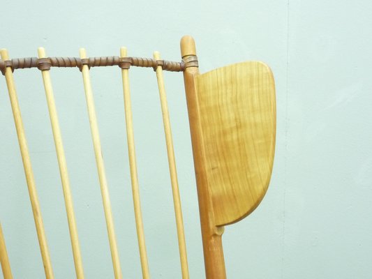 Cherry Wood Wingback Chair by Albert Haberer for Fleiner, 1940s-UG-1343647