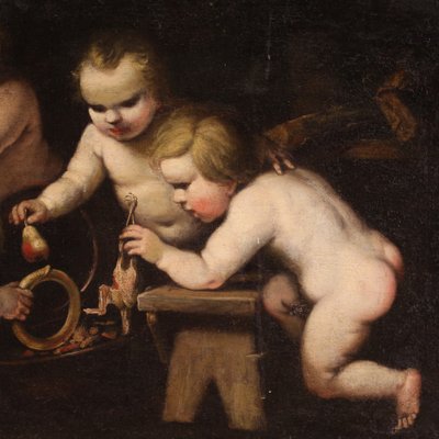 Cherub Games, 1670, Oil on Canvas, Framed-RP-1822021