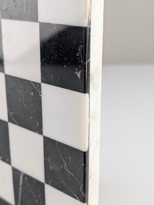 Chess Board in Black and White Marble by Pietra Dura, 1970s-JJT-2016389