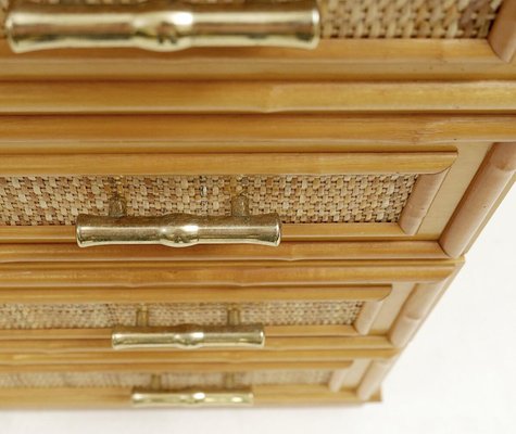 Chest of Drawers in Bamboo and Rattan, 1980s-NYF-2018798