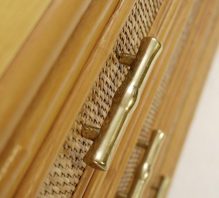 Chest of Drawers in Bamboo and Rattan, 1980s-NYF-2018798