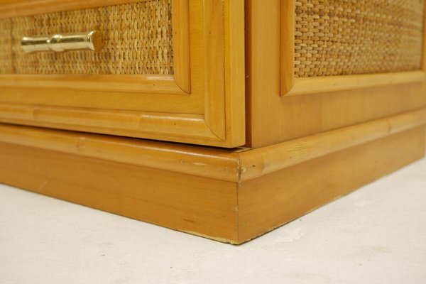 Chest of Drawers in Bamboo and Rattan, 1980s-NYF-2018798