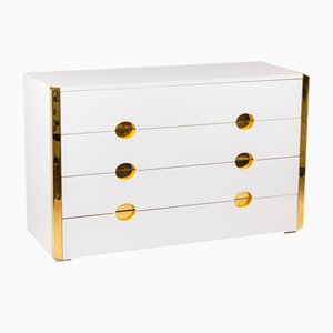 Chest of Drawers in Lacquer and Brass by Luigi Caccia Dominioni, 1970s-CEJ-1162614