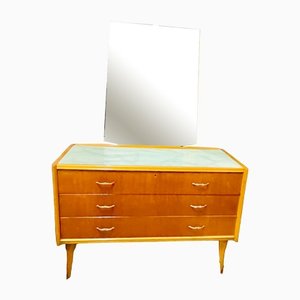 Chest of Drawers in Maple and Glass, 1960s-NUO-1419570