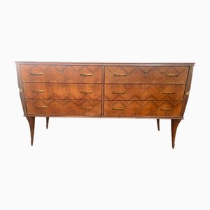 Chest of Drawers in Rosewood & Brass Details, 1950s-IJR-1699879