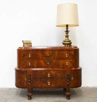 Chest of Drawers in Walnut Root, 1930s-WUN-2032054