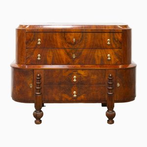 Chest of Drawers in Walnut Root, 1930s-WUN-2032054