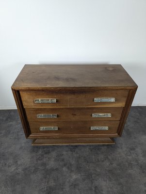 Chest of Drawers with Glass Block Handles, 1940s-HLV-2024366