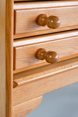 Chest of Four Drawers in Oak by Guillerme Et Chambron for Votre Maison, France, 1960s-FMT-1183085