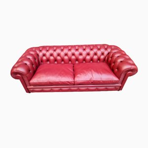 Chester 2-Seater Sofa in Bordeaux Leather from Poltrona Frau, 1990s-OHK-1787048