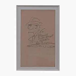 Chester Gould, Dick Tracy, 1987, Pencil on Paper, Framed-TCS-1156337