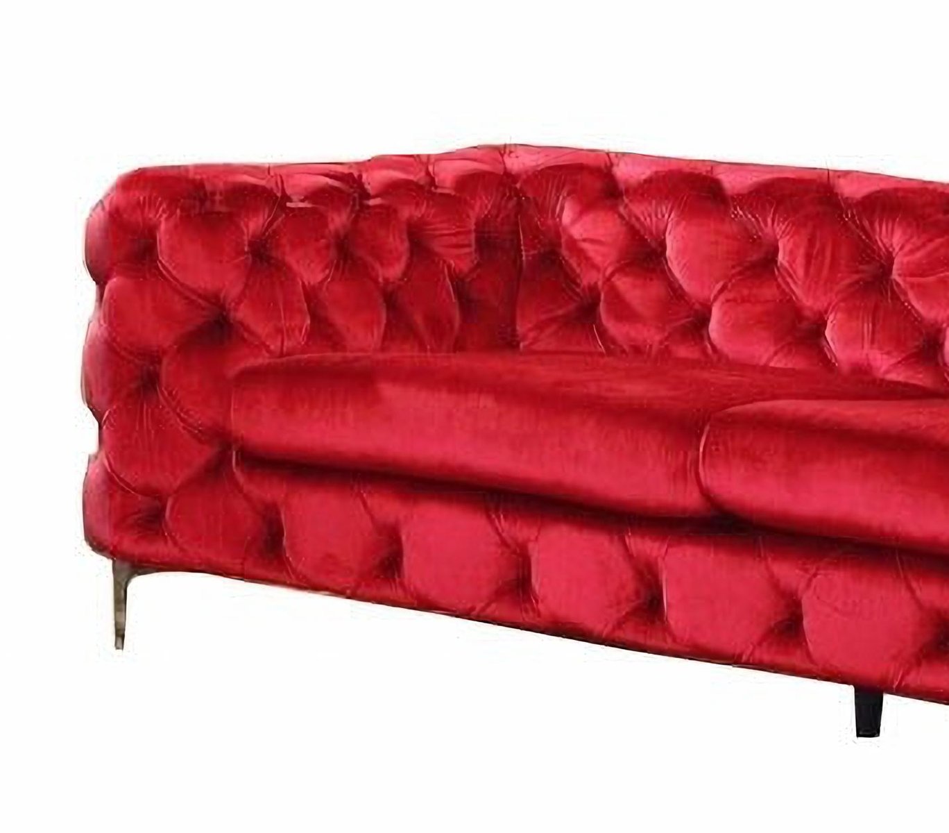 Chester Three-Seater Sofa in Red Wine Velvet by Europa Antiques