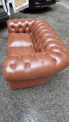 Chester Two-Seater Sofa in Brown Leather from Poltrona Frau, 1990s-OHK-2020533