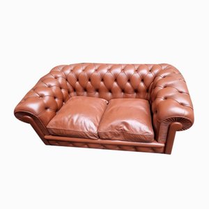 Chester Two-Seater Sofa in Brown Leather from Poltrona Frau, 1990s-OHK-2020533