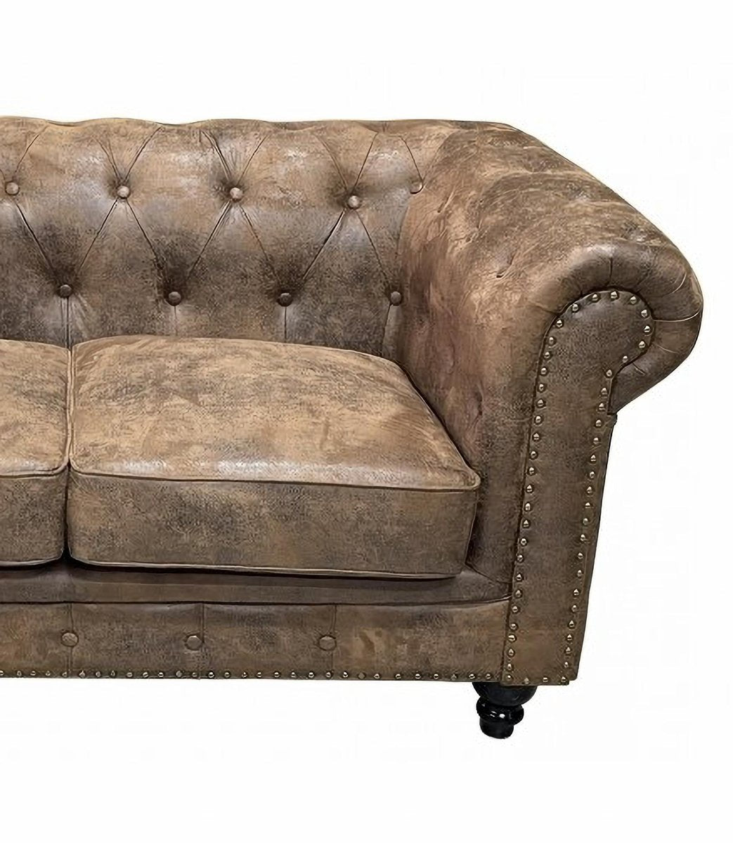 Chester Two-Seater Sofa in Faux Leather by Europa Antiques