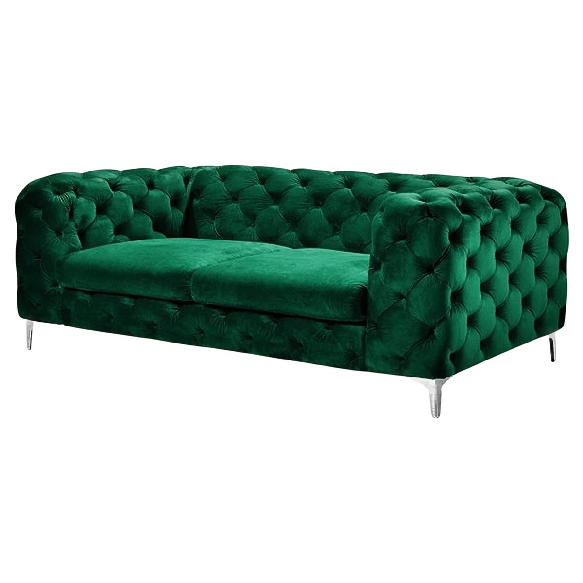 Chester Two-Seater Sofa in Green Velvet by Europa Antiques