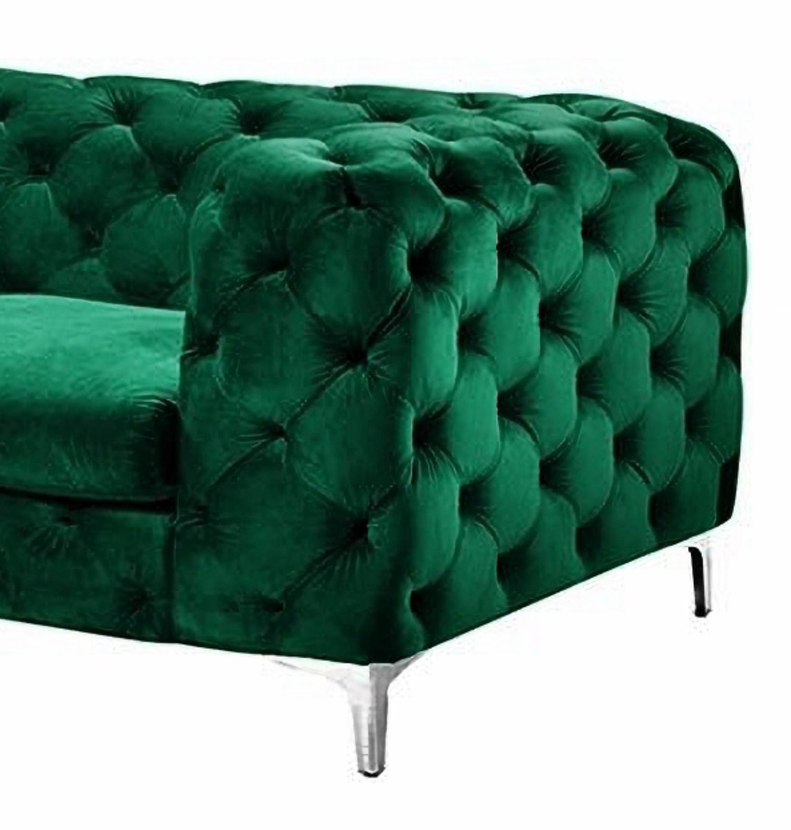 Chester Two-Seater Sofa in Green Velvet by Europa Antiques