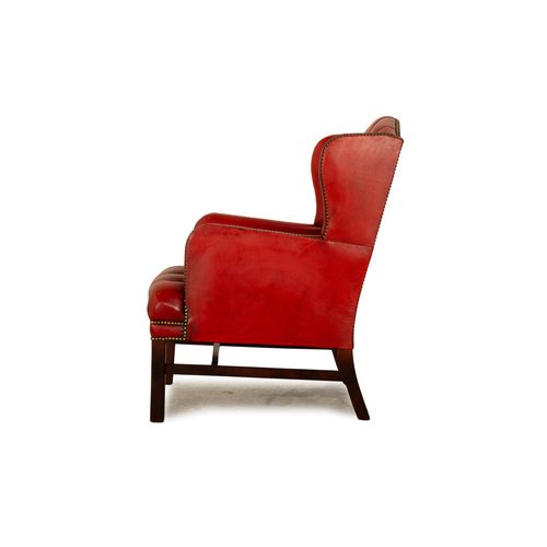 Chesterfield Armchair in Red Leather