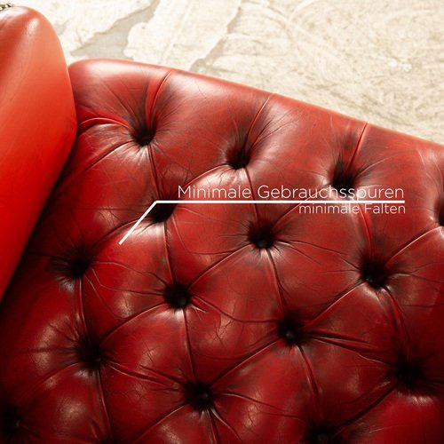 Chesterfield Armchair in Red Leather