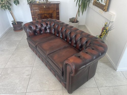 Chesterfield Club Sofa in Oxblood Red