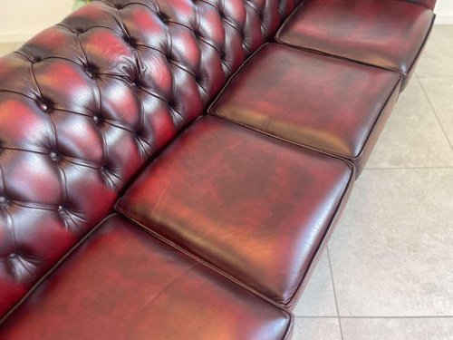 Chesterfield Club Sofa in Oxblood Red