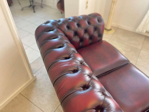 Chesterfield Club Sofa in Oxblood Red