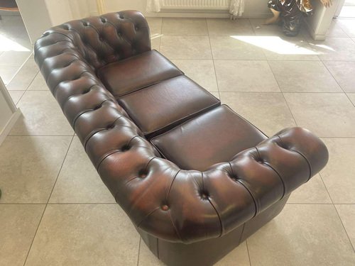 Chesterfield Club Sofa in Oxblood Red