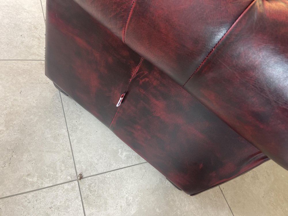 Chesterfield Red 3 Seater Sofa