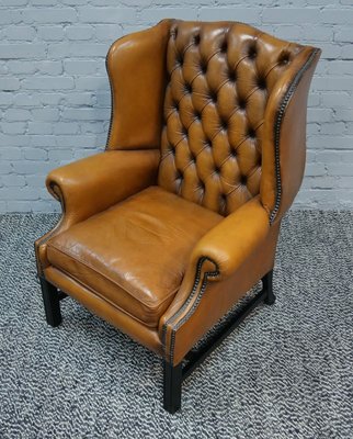 Chesterfield Wingback Armchair, England, 1960s-QFD-971832