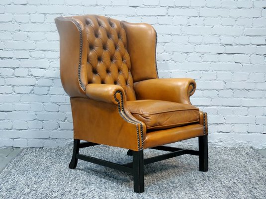 Chesterfield Wingback Armchair, England, 1960s-QFD-971832