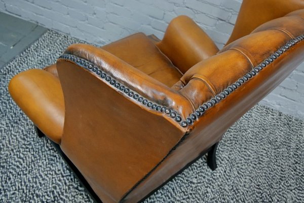 Chesterfield Wingback Armchair, England, 1960s-QFD-971832