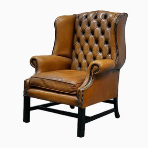 Chesterfield Wingback Armchair, England, 1960s-QFD-971832