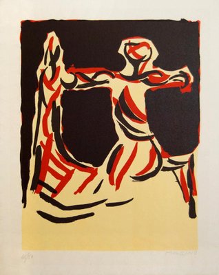 Chevalier - Original Color Lithograph by Marino Marini 1970-ZCI-756879