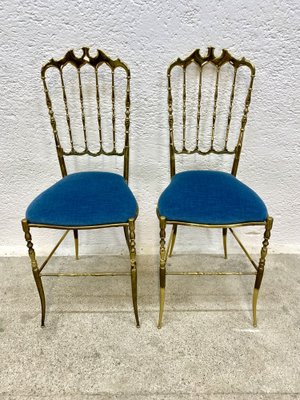 Chiavari Brass Dining Chair, 1970s-ZFK-2041323