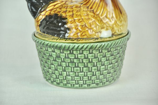 Chicken-Shaped Egg Cup with Green Base, 1970s-ROJ-2041055