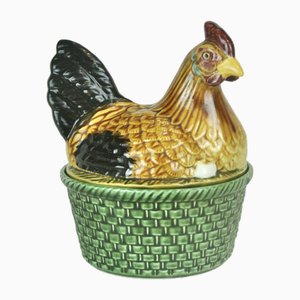 Chicken-Shaped Egg Cup with Green Base, 1970s-ROJ-2041055