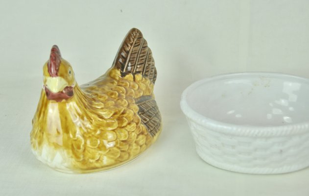 Chicken-Shaped Egg Cup with White Base, 1970s-ROJ-2041184