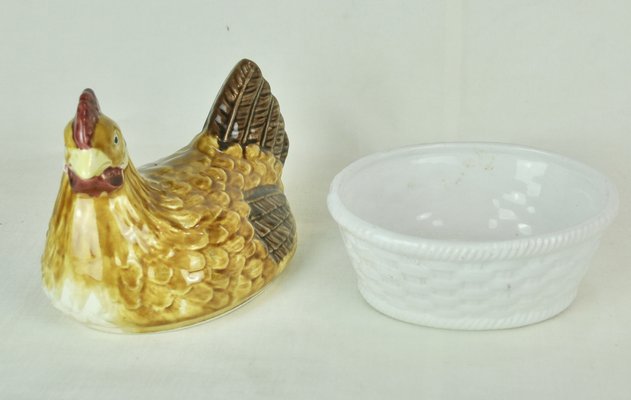 Chicken-Shaped Egg Cup with White Base, 1970s-ROJ-2041184