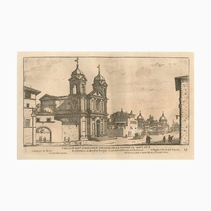 Chiesa di Sant'Athanagio e Collegio della Natione de Greci - Original Etching Second Half of 17th Century-ZCI-755078