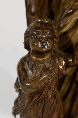 Child Led by an Angel, 1900, Patinated Bronze Sculpture-RVK-1340501