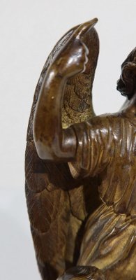 Child Led by an Angel, 1900, Patinated Bronze Sculpture-RVK-1340501