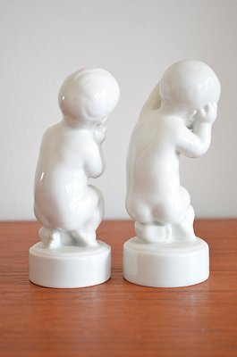 Children Figurines by Svend Lindhart for Bing & Grondahl, 1970s, Set of 2-OV-843689