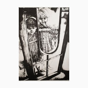 Children - Original Lithograph by G. De Stefano - 1970 ca. 1970s-ZCI-760874